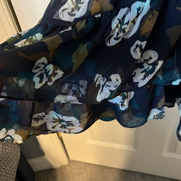 Cabi dress. Navy with brown, teal and cream. XS. Like new worn once. - Picture 6 of 13